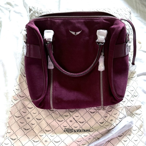 Zadig & Voltaire Deep Purple Satchel - Picture 1 of 4
